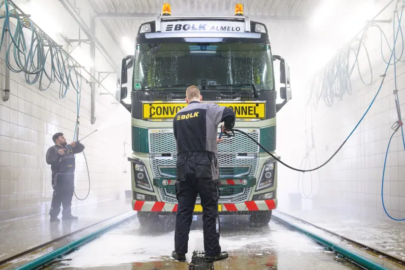 Vrachtwagen Wasplaats